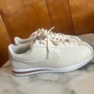 Nike Women’s Cortez Cream Leather Sneakers